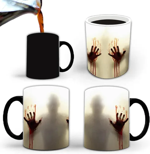 Miniatura 8 de Taza de café divertida, regalos de elefante blanco para adultos, taza de café de belleza de anime, taza que cambia de color (11 onza), regalos