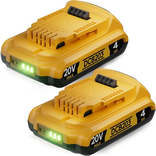Reemplazo de 4 Ah compatible con batería Dewalt de 20 V MAX con baterías de alta capacidad, herramientas eléctricas inalámbricas de 20 voltios