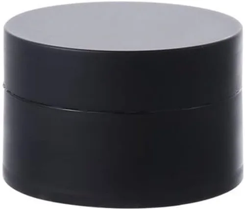 Botella recargable Viaje Crema Cara Tarro Caja Cosmética Plástico Apretado Envase Vacío Muestra Botella, negro, 0.18 oz
