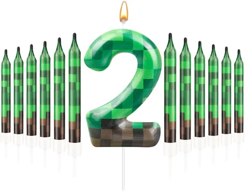 Miniatura 57 de 13 piezas de velas temáticas de coches de carreras para cumpleaños en negro y blanco con número de carrera 1 a cuadros, velas para tarta de coche