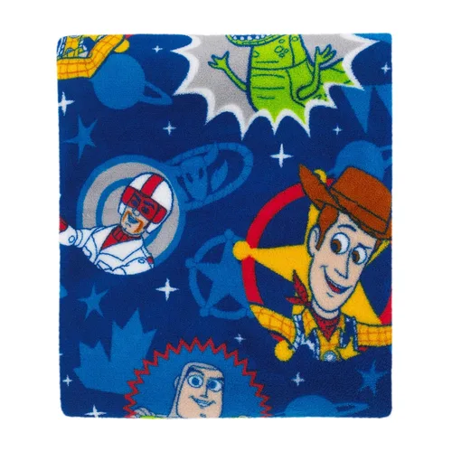 Miniatura 2 de Disney Toy Story 4 - Manta de felpa súper suave azul, verde, amarillo y rojo para niños pequeños, azul, verde, amarillo, rojo