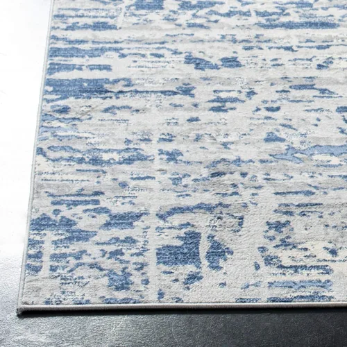Miniatura 21 de SAFAVIEH Jasper Collection - Alfombra decorativa de 2 x 4 pies, gris y azul, diseño abstracto moderno, no desprende pelusa y de fácil cuidado, ideal