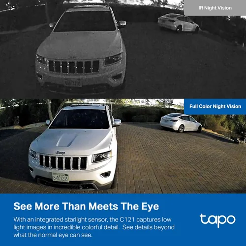 Miniatura 4 de Tapo by TP-Link - Cámara de seguridad 2K QHD para interior/exterior, visión nocturna a color, detección gratuita de personas/mascotas/vehículos