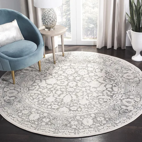 Miniatura 26 de SAFAVIEH Alfombra 8x10 - Colección Reflection - Grande - Gris Claro y Crema, Sin Desprendimiento y Fácil Limpieza, Ideal para Sala de Estar, Gris