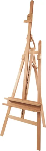 Mabef Caballete de lira de madera M/11, caballete ajustable para artistas de interiores, madera de haya, soporta hasta 22 libras, soporte de lona