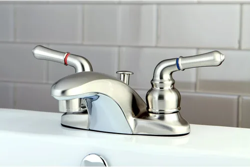 Miniatura 2 de Kingston Brass KB628 Magellan Grifo de lavabo con manija de palanca, 4-1/4 pulgadas, níquel cepillado cepillado níquel