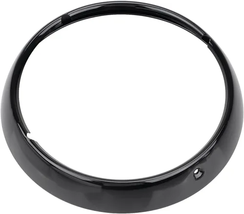 Miniatura 5 de 7 pulgadas de metal negro faro cabeza bisel faro adorno adorno anillo cubierta para Harley Touring Road King Electra Street Glide FLHT FLHR