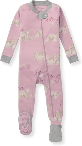 Miniatura 128 de Burt's Bees Baby Pijama para bebé niña, 100% algodón orgánico, pijama de una pieza, overol diagonal con cremallera, ajuste cómodo