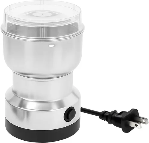 Molinillo de café eléctrico de 150 W para granos de café, nueces y especias, cuenco de acero inoxidable, cuchillas de metal, aprobado por UL,
