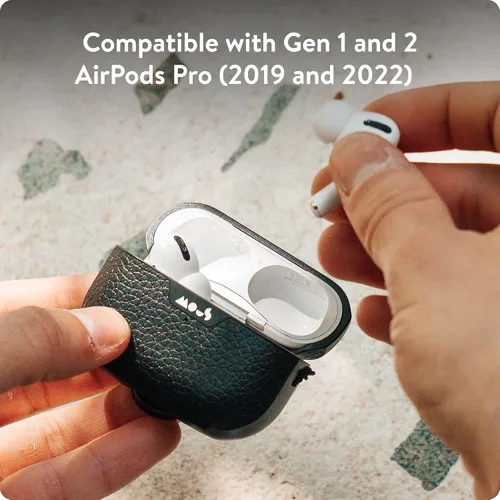 Miniatura 3 de Mous Funda para Airpods Pro 1 y 2 con llavero - Funda compatible con AirPods Pro de carga inalámbrica para AirPods Pro de 2ª generación/1ª