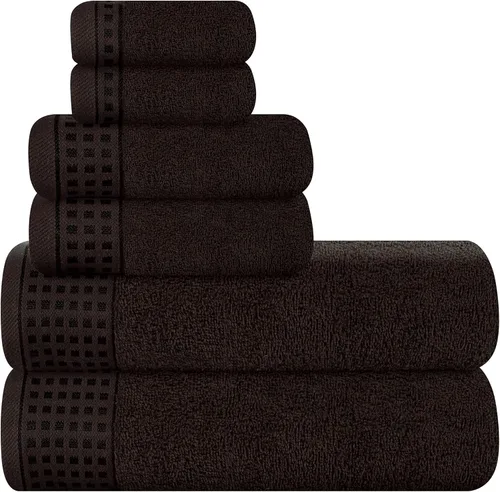 Miniatura 106 de GLAMBURG Juego de 2 toallas de baño de gran tamaño 100% algodón, 28 x 55 pulgadas, ultra suaves, altamente absorbentes, compactas, de secado rápido