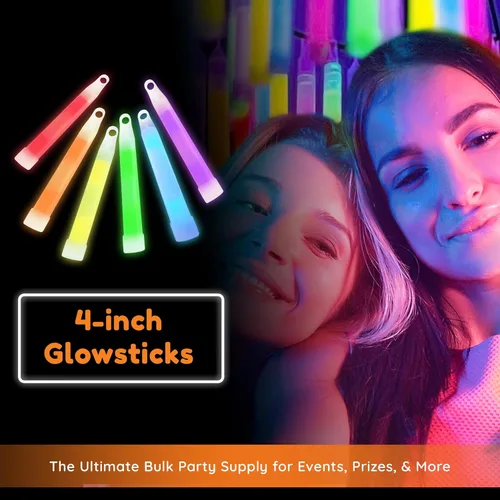 Miniatura 2 de Glow Fever Bastones de 50 unidades de 4 pulgadas que brillan en la oscuridad, para suministros de fiesta de niños, regalos de fiesta de cumpleaños