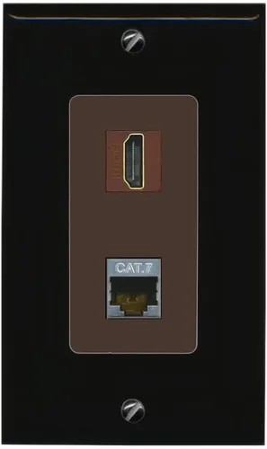 Miniatura 23 de RiteAV Placa de pared HDMI y Cat7 - 1 banda [marrón/marrón]