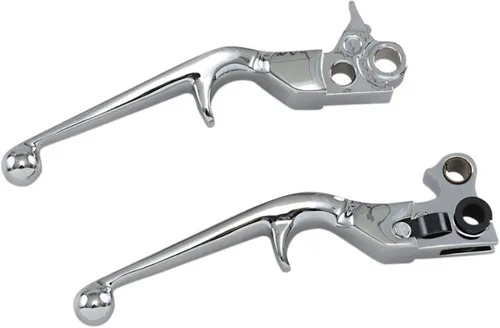 Kuryakyn 1029 Accesorio para manillar de motocicleta: palancas de gatillo de embrague y freno para motocicletas Harley-Davidson 1996-2017 con Cromado