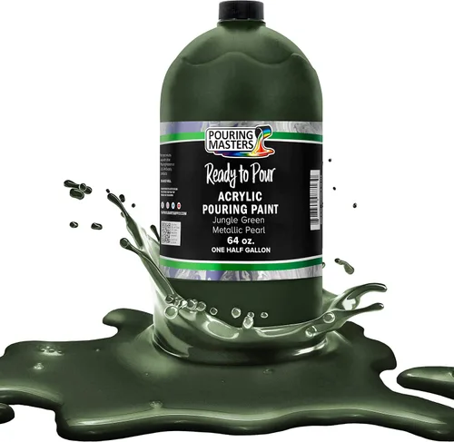 Miniatura 34 de Pouring Masters - Acrílico metálico dorado de 24 quilates - Listo para verter - Pintura para verter - A base de agua premezclada de 32 onzas
