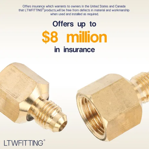 Miniatura 4 de LTWFITTING Latón Flare 1/4" OD x 3/8" Hembra NPT Conector (5 unidades)