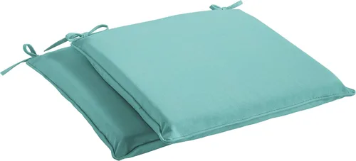 Miniatura 14 de Sorra Home Sunbrella - Juego de almohadillas para silla con cable para interiores y exteriores, 19 x 16 x 2 pulgadas, color plata fundida, 2