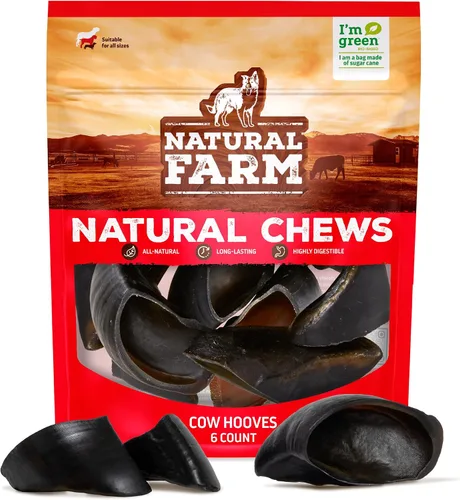 Miniatura 13 de Natural Farm Pezuñas de vaca rellenas con sabor a tocino y queso para perros (paquete de 4), golosinas de hueso de pezuña natural duraderas, mejores