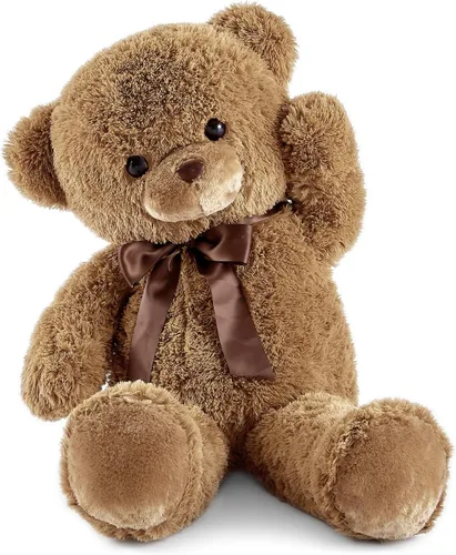YunNasi Oso de peluche grande de 35 pulgadas, regalo para novias y niños en cumpleaños, color marrón