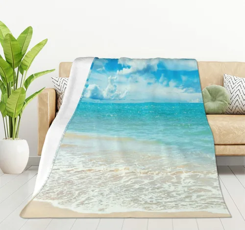 HGOD DESIGNS Manta de día soleado, manta suave, cálida y ligera para mujeres, cumpleaños, Navidad, decoración del hogar, sala de estar, 40 x 50