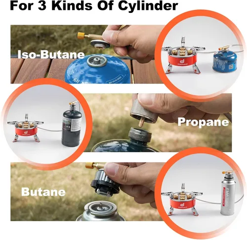 Miniatura 5 de Odoland Estufa de camping portátil de 9000 W Estufa de campamento ligera Estufa plegable para mochileros con caja de EVA para acampar al aire libre