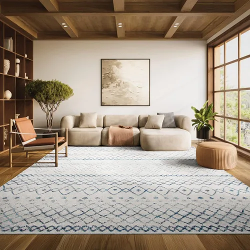 Miniatura 11 de SAFAVIEH Madison Collection - Alfombra decorativa de 2 x 3 pies, color marfil y carbón, diseño marroquí bohemio envejecido, no desprende pelusa