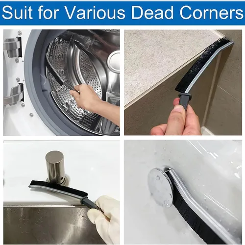 Miniatura 4 de Cepillo de limpieza de huecos de baño, cepillos de cerdas duras, cepillo multifuncional de limpieza de ranura de mano, cepillo de esquina muerta