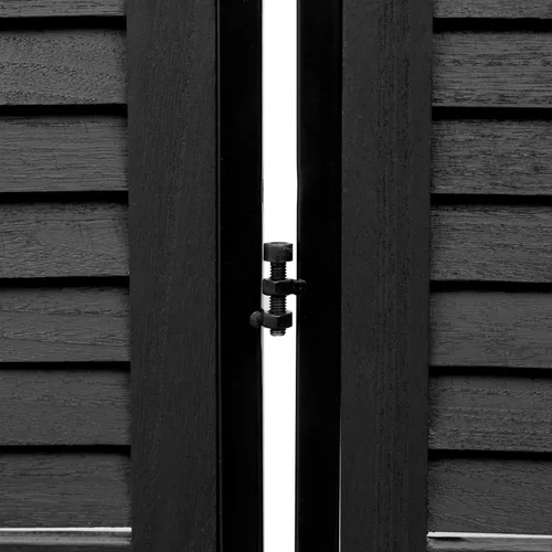 Miniatura 7 de Divisor de habitación de 3 paneles de 6 pies de alto, pantalla de privacidad plegable de madera negra, partición de habitación independiente