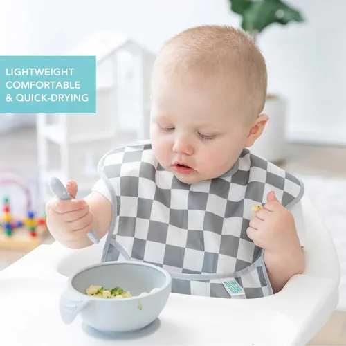 Miniatura 3 de Baberos Bumkins para Niña o Niño, SuperBib para Bebé y Niño Pequeño de 6-24 Meses, Imprescindible para Comer, Alimentar, Suministros de Destete LED