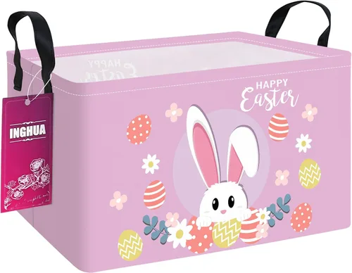 Miniatura 36 de Cesta de Almacenamiento Rectangular Organizador de Tela para Juguetes, Libros, Ropa, Regalos, Mascotas - Perfecto para Hogar, Oficina, Guardería