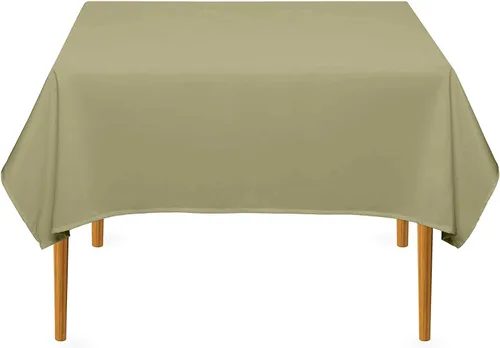 Miniatura 41 de Pomp Mantel Premium de Poliéster de 60" x 84" en Color Amarillo Plátano Tela Fácil de Cuidar, Resistente a Arrugas y Manchas Para Mesa Banana