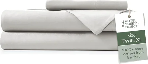 Miniatura 25 de Hotel Sheets Direct Juego de Sábanas de Cama de 4 Piezas, Tamaño California King, 100% Viscosa Derivada de Bambú, Juego de Sábanas con 2 Fundas