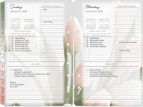 Miniatura 9 de FranklinCovey - Recambio de planificador Blooms Una página por día encuadernado en anillo (clásico, enero 2026 - diciembre 2026)