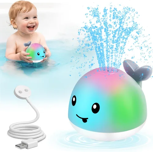 Gigilli Juguetes de baño para bebés, juguetes de baño magnéticos recargables para niños de 1 a 3 años, bañera para niños pequeños, piscina, mesa de