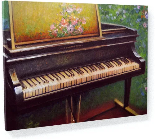 Miniatura 13 de Sense Canvas Piano 18 - Lienzo decorativo para decoración del hogar, póster pequeño de 16 x 12 pulgadas, 0.75 pulgadas