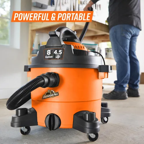 Miniatura 14 de Armor All VBV809 0901 - Aspiradora húmeda/seca de 8 galones y 4.5 HP con soplador desmontable, naranja