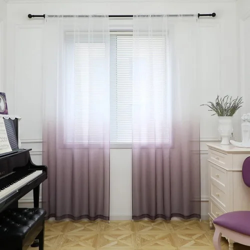 Miniatura 13 de Cortinas semitransparentes para ventanas de 50 pulgadas de largo, 52 pulgadas de ancho, juego de 2 paneles de cortinas traslúcidas, bolsillo