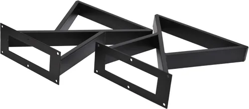 Miniatura 2 de Patas de mesa de metal resistentes de 16 pulgadas de alto, patas negras de hierro industrial, tubo cuadrado tipo Z, patas resistentes para muebles