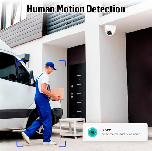 Miniatura 3 de Fuers Sistema de cámara de seguridad de vigilancia H.265+ de 8 canales con detección humana AI, 2 cámaras domo con cable 2592TVL de 5MP