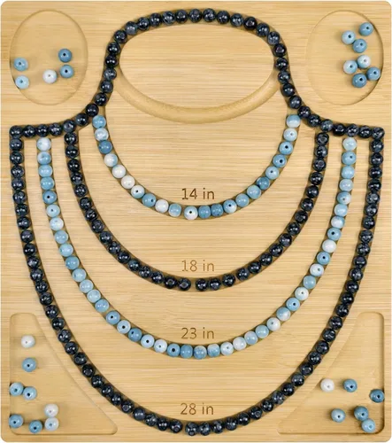 Miniatura 8 de Petoysoso Tableros de cuentas para la fabricación de joyas, tablero de cuentas de bambú para pulseras de joyería, tablero de cuentas de pulsera