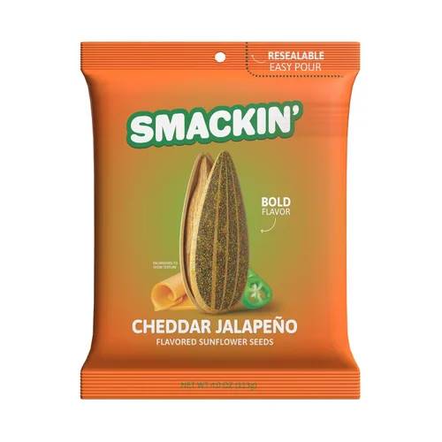 Miniatura 12 de SMACKIN' - Semillas de girasol tostadas extragrandes, sin quemadura salada, hechas en Estados Unidos, fácil de verter y sellar - Crema agria