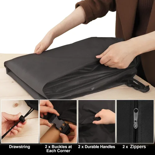 Miniatura 4 de Funda para Columpio de Porche de 63 Pulgadas Resistente a la Intemperie 420D Oxford Funda para Columpio de Exterior Fundas para Asientos - Fundas