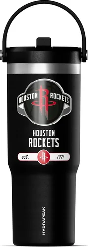 Miniatura 26 de Hydrapeak x NBA Vaso Nomad con Licencia Oficial de Phoenix Suns de 32 oz con Asa y Tapa con Popote, Botella de Agua de Acero Inoxidable a Prueba