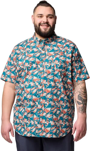 Miniatura 16 de Columbia - Camisa de manga corta para hombre Rapid Rivers con estampado, con cómodo elástico Colegial Navy Outback