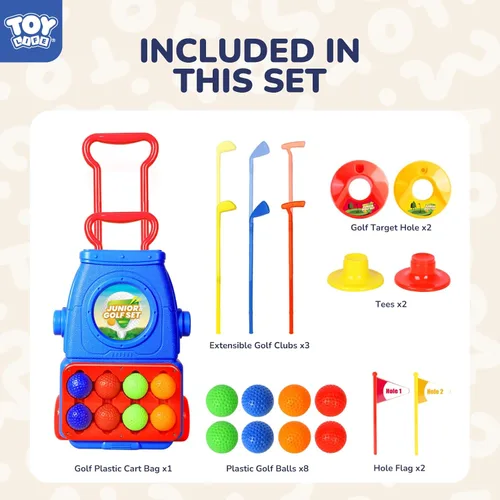 Miniatura 2 de TOY Life Clubes de golf para niños de 3 a 5 años, juego de palos de golf de plástico para bebés y niños pequeños, juego de golf de 3 a 5 para niños