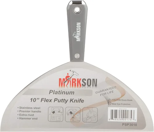 Miniatura 8 de MARKSON Herramienta raspadora de masilla de 8 pulgadas, hoja de acero inoxidable para paneles de yeso, raspador de pintura con mango de nailon