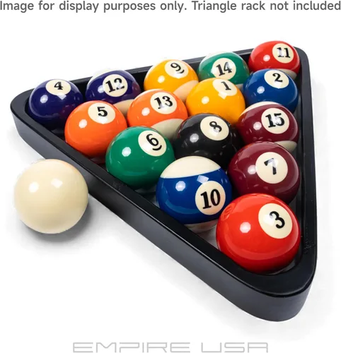 Miniatura 3 de Empire USA Juego de bolas de billar – Juego de bolas de billar reguladas de 2.25 pulgadas con bola de taco, juego de bolas de billar de resina