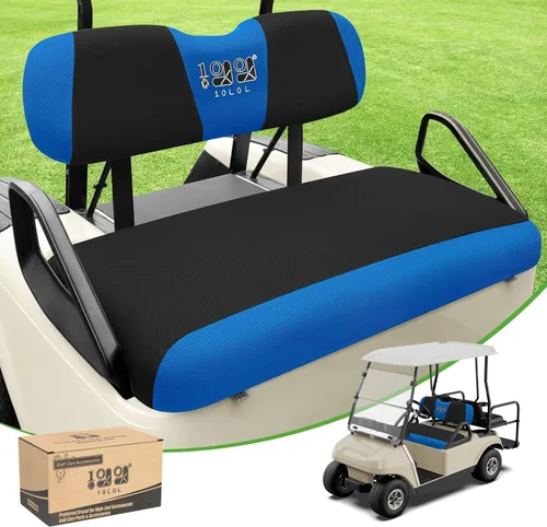 Miniatura 22 de 10L0L Golf Cart Seat Covers, Super Comfort Cooler Than Vinyl Seat Cover, Front and Rear Seat Cover for Yamaha EZGO Club Car, No Drilling Breathable