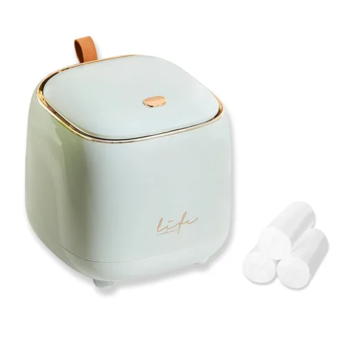 Mini bote de basura para encimera con 3 rollos de bolsas de basura, bote de basura con tapa tipo prensa, papelera de escritorio aplicable para Verde