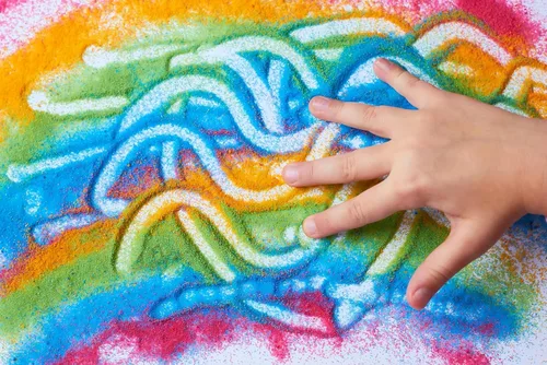 Miniatura 8 de Sandtastik Arena blanca de color clásico: caja a granel de 10 libras de arena de grano fino vibrante para artes y manualidades, botellas de arena